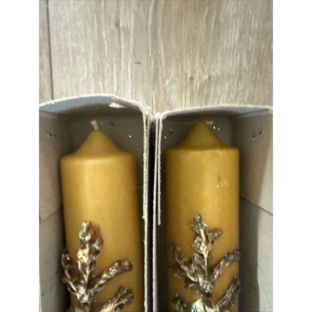 2 Pcs Vintage Paschal candle Christmas Large 12